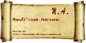 Manácsek Adrienn névjegykártya